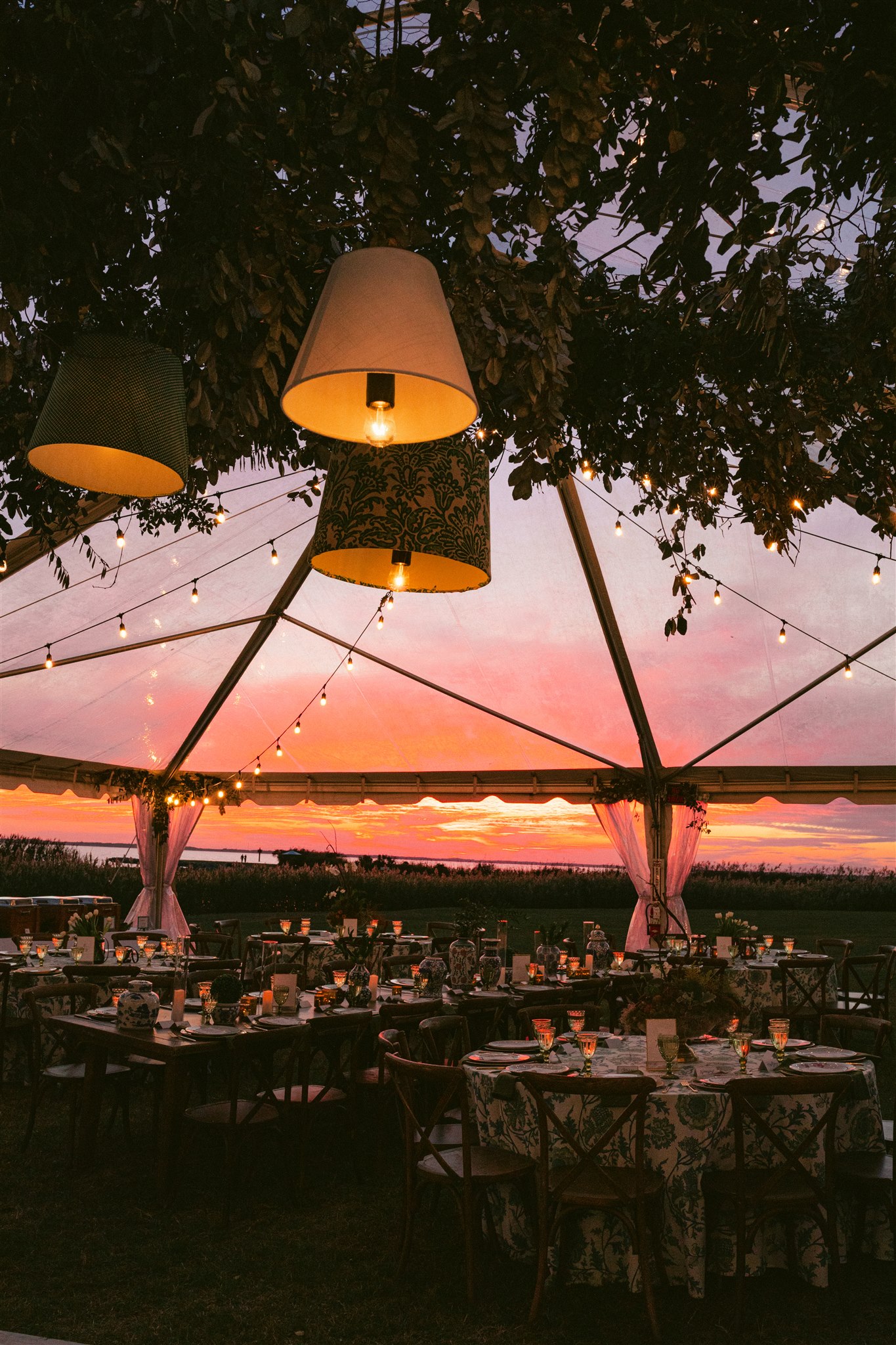 Whalehead Club wedding at Sunset